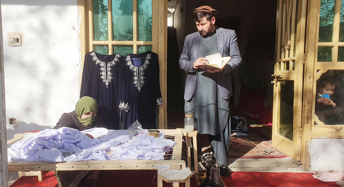Needling her life for sustainability. A story of a widow